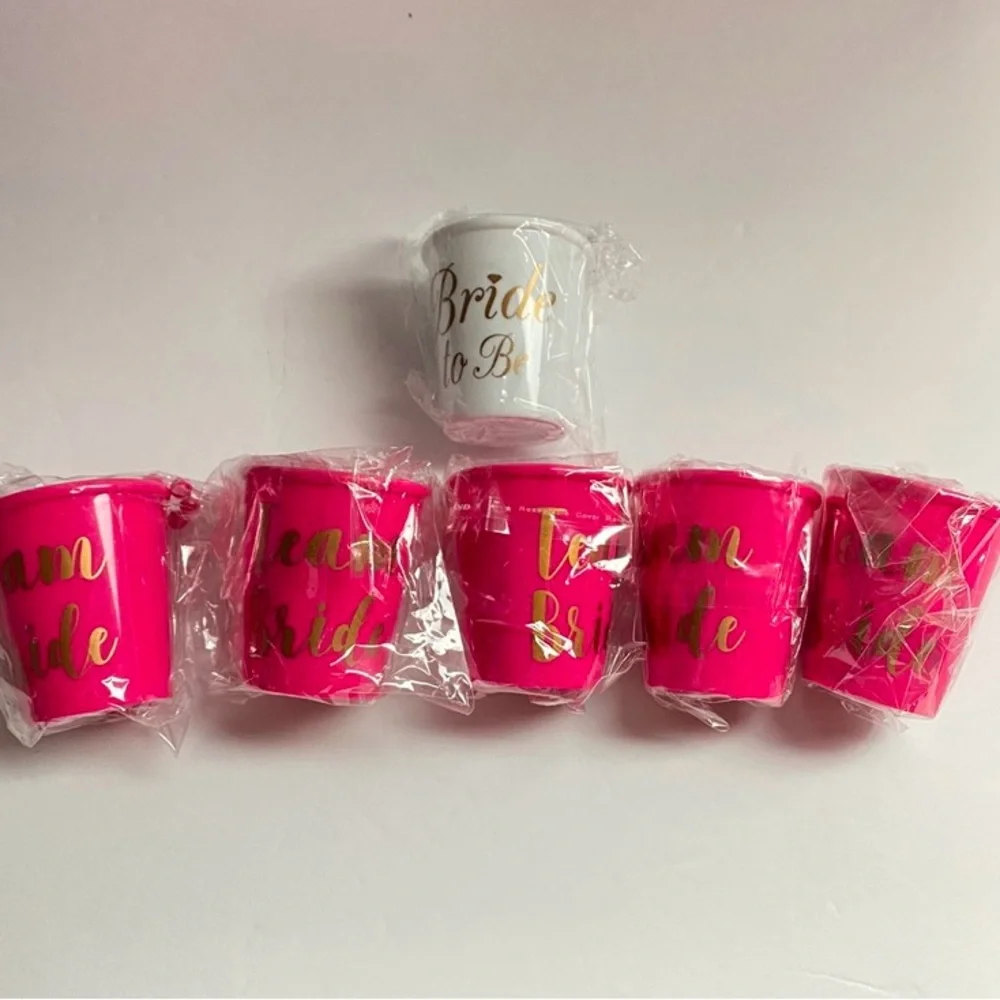 Bride Squad Pink Shot Glass Set